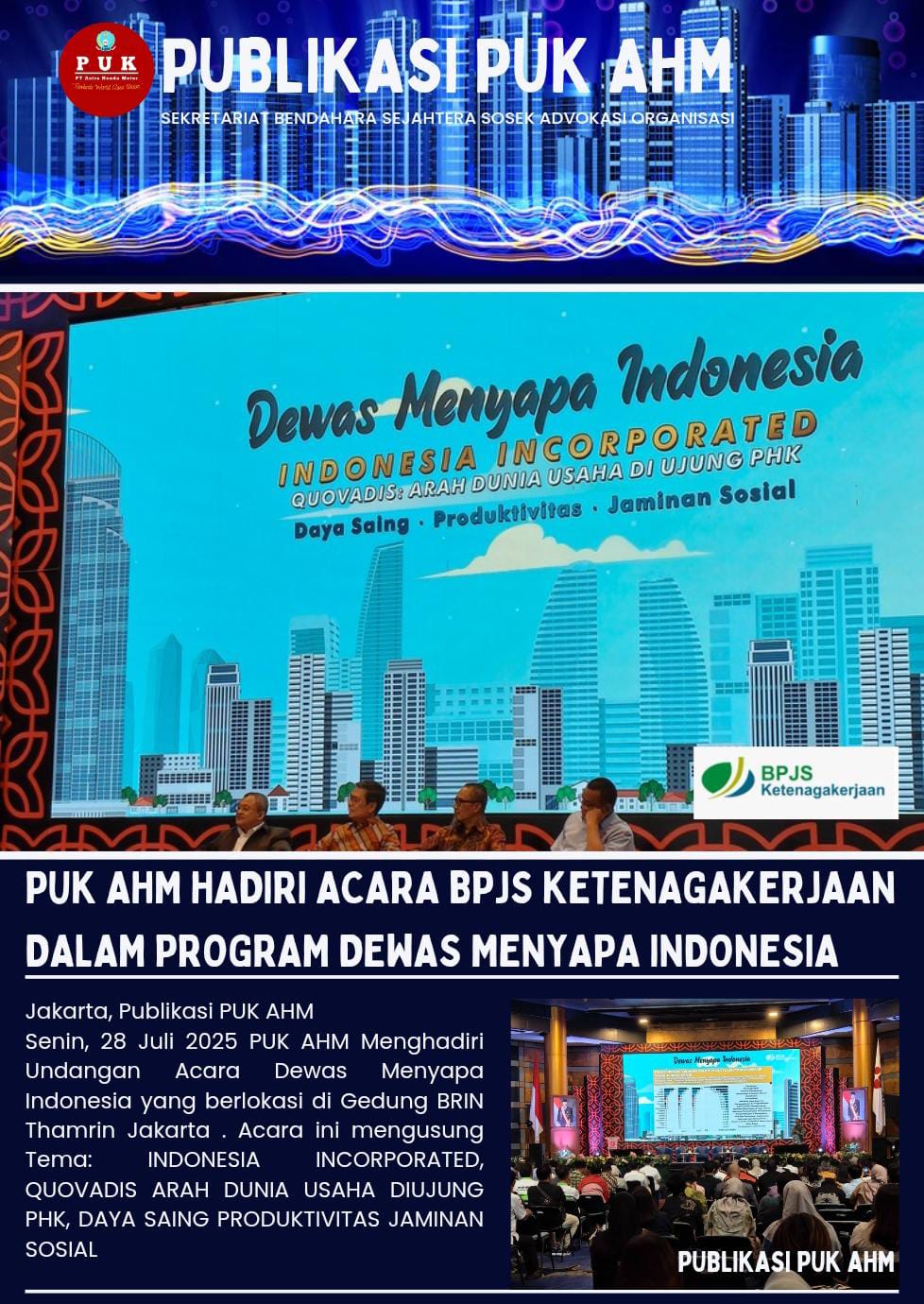 Dewas BPJS ketenagakerjaan Menyapa Indonesia